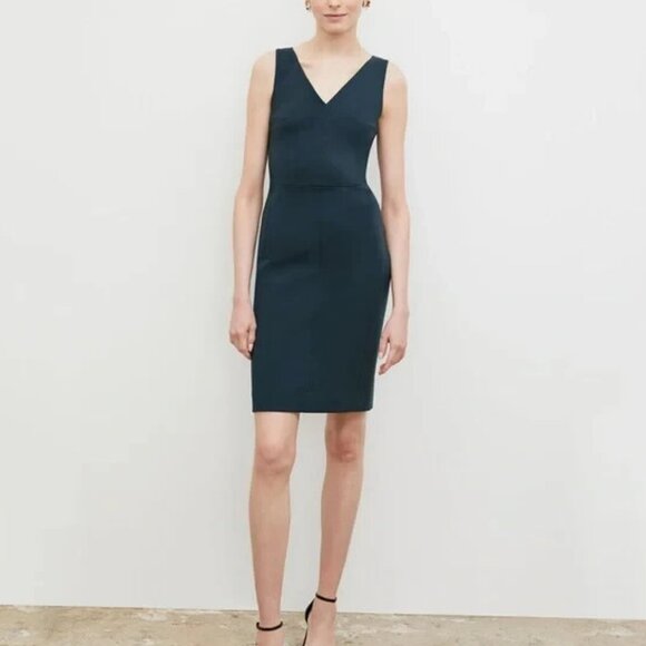 M.M. Lafleur Annie Sleeveless V-Neck Green Career Dress Size 6 - Picture 1 of 10